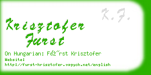 krisztofer furst business card